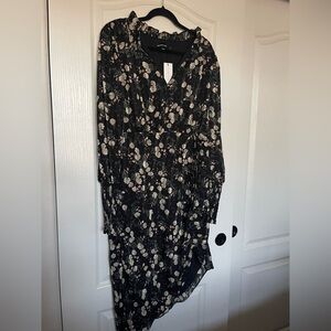 Floral Black Dress